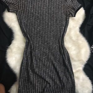 Grey Knit Fitted Dress! $10